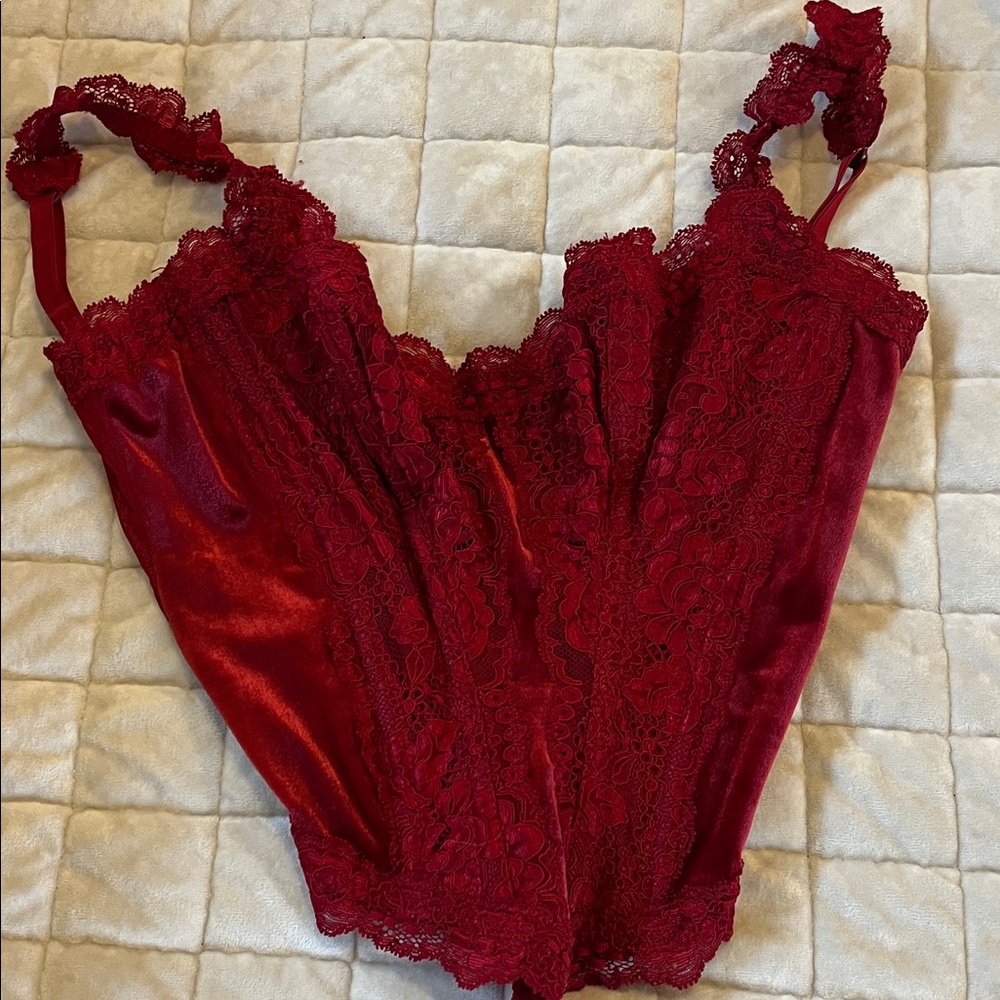 Victoria's Secret Red Lace Chemise